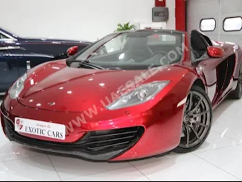 Cars For Sale Mclaren  MP4- 12C  Spider  29,000  Red  Convertible  Automatic  RWD  Leather  2013  8  No  Gasoline