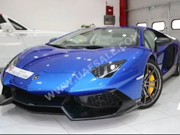 Cars For Sale Lamborghini  Aventador  50 Anniversario  2,452  Blue  Coupe / Sport  F-1  AWD  Leather  2014  12  No  Gasoline