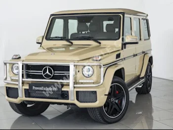 Cars For Sale Mercedes-Benz  G-Class  63 AMG BI Turbo  9,644  Beige  SUV  Automatic  4WD  Leather  2017  8  Yes  Gasoline