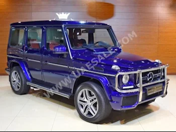 Cars For Sale Mercedes-Benz  G-Class  63 AMG  61,000  Blue  SUV  Automatic  4WD  Leather  2015  8  Yes  Gasoline