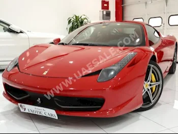 Cars For Sale Ferrari  458  Italia  34,391  Red  Coupe / Sport  F-1  RWD  Leather  2013  8  No  Gasoline