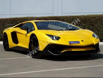 Cars For Sale Lamborghini  Aventador  SV  377  Yellow  Coupe / Sport  F-1  AWD  Chamois  2016  12  No  Gasoline