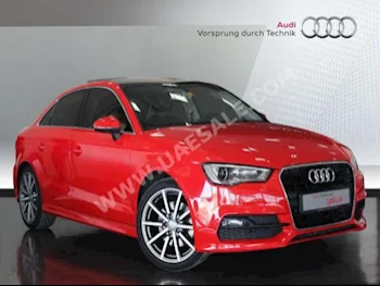 Cars For Sale Audi  A3  40 TFSI  14,458  Red  Sedan  Automatic  RWD  Leather  2016  4  Yes  Gasoline