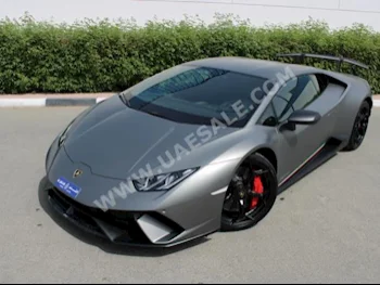 Cars For Sale Lamborghini  Huracan  Performante  5,500  Gray  Coupe / Sport  Automatic  AWD  Chamois  2018  10  No  Gasoline