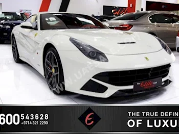 Cars For Sale Ferrari  F12 Berlinetta  3,456  White  Coupe / Sport  Automatic  AWD  Leather  2014  12  No  Gasoline