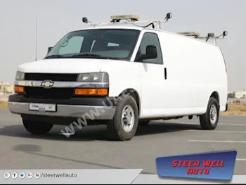 Cars For Sale Chevrolet  Express  6,371  White  Van / Bus  Automatic  FWD  Cloth  2013  4  No  Gasoline