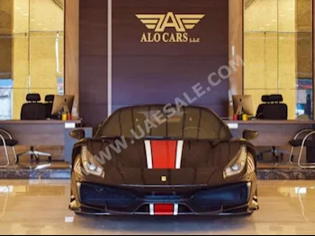 Cars For Sale Ferrari  488  PISTA  0  Black  Coupe / Sport  Automatic  AWD  Leather  2021  8  No  Gasoline