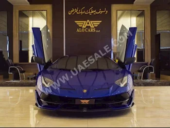Cars For Sale Lamborghini  Aventador  SVJ  8,000  Blue  Coupe / Sport  Automatic  AWD  Leather  2019  12  No  Gasoline