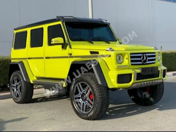 Cars For Sale Mercedes-Benz  G-Class  500  4X4  8,000  Yellow  SUV  Automatic  4WD  Leather  2017  8  Yes  Gasoline