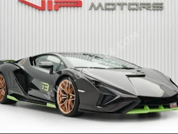Cars For Sale Lamborghini  SIAN  0  Black  Coupe / Sport  Tiptronic  AWD  Leather/Chamois  2022  12  No  Gasoline